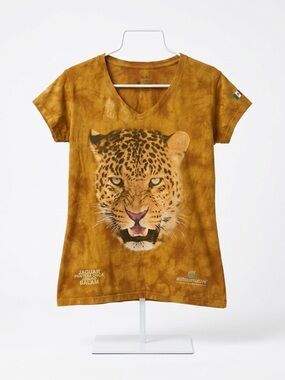 Women's Jaguar V-Neck Tee in Mustard by